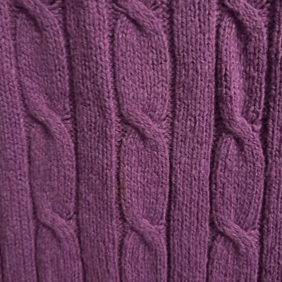 Purple Cable Knit Sweater - Picture 3 of 4